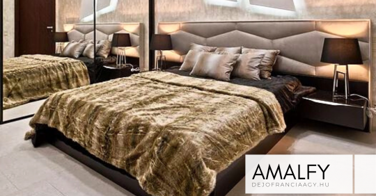 // AMALFY // Franciaágy | széles támlás, beépített matracos